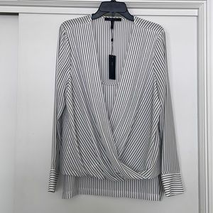 BCBGMAXAZRIA Women's Drape Front Blouse